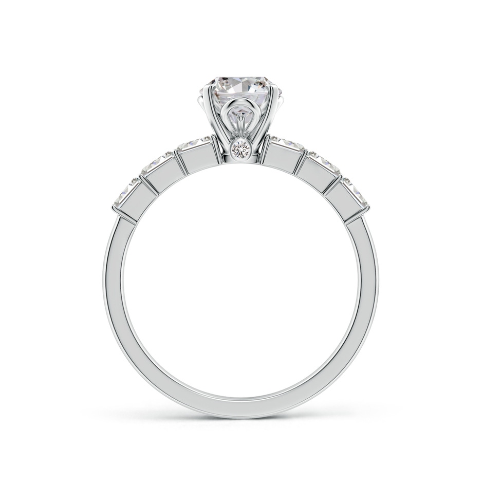 8x6mm IJI1I2 Oval Diamond Engagement Ring with Accents in White Gold side 199