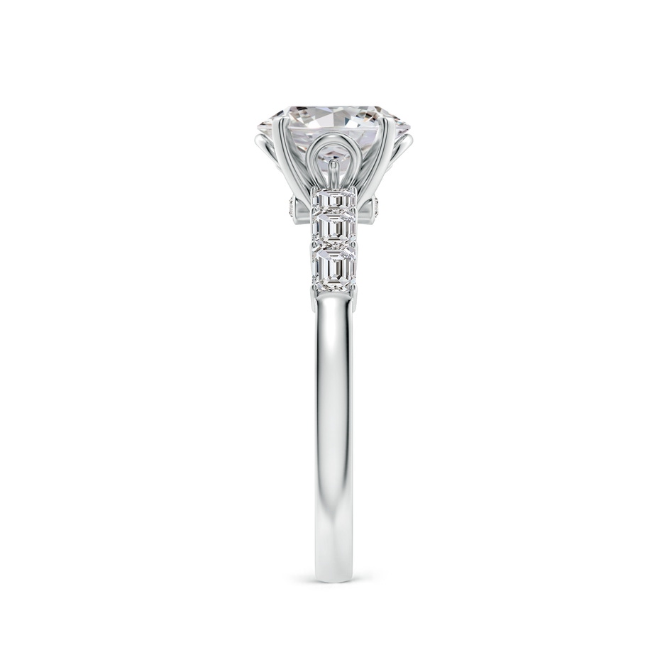 8x6mm IJI1I2 Oval Diamond Engagement Ring with Accents in White Gold side 299
