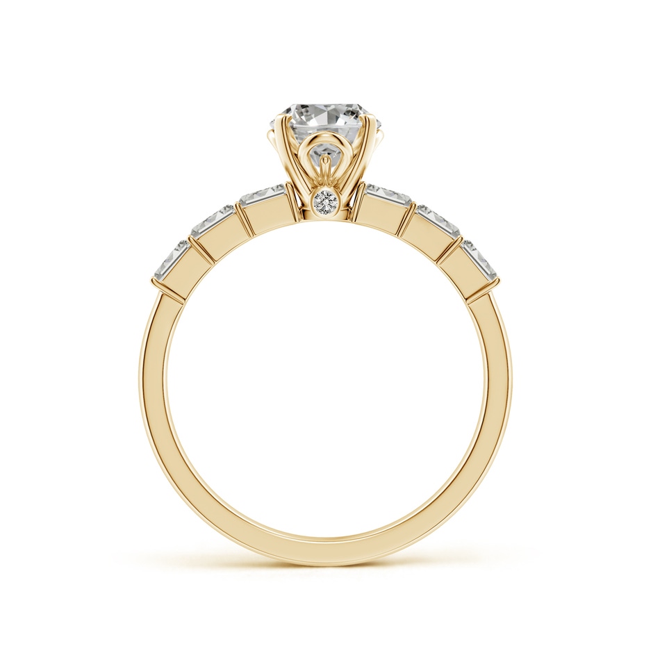 8x6mm KI3 Oval Diamond Engagement Ring with Accents in Yellow Gold side 199