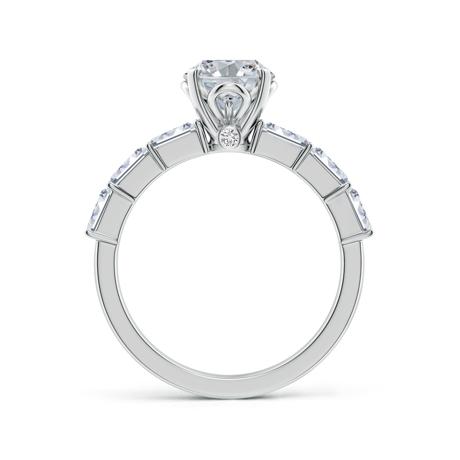 9x7mm HSI2 Oval Diamond Engagement Ring with Accents in White Gold side 199