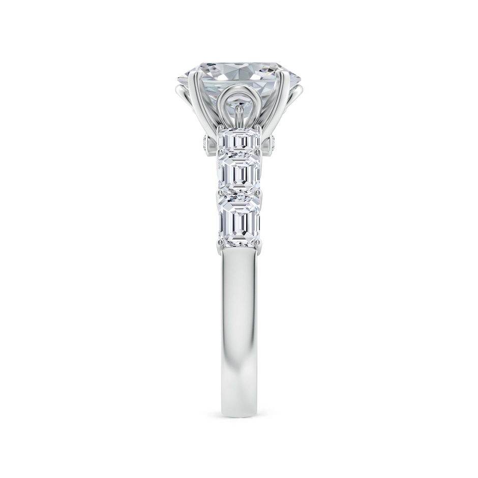 9x7mm HSI2 Oval Diamond Engagement Ring with Accents in White Gold side 299