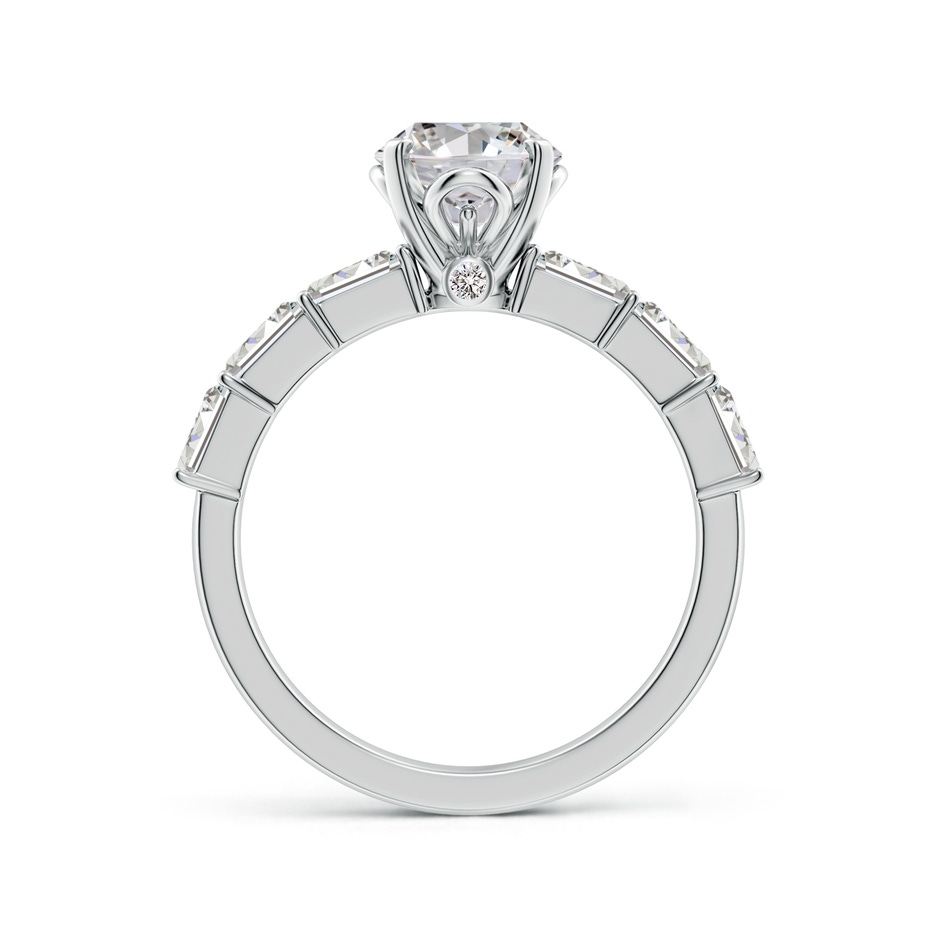 9x7mm IJI1I2 Oval Diamond Engagement Ring with Accents in P950 Platinum side 199