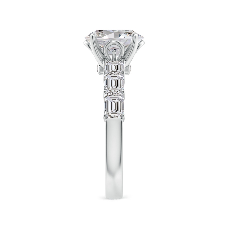 9x7mm IJI1I2 Oval Diamond Engagement Ring with Accents in P950 Platinum side 299