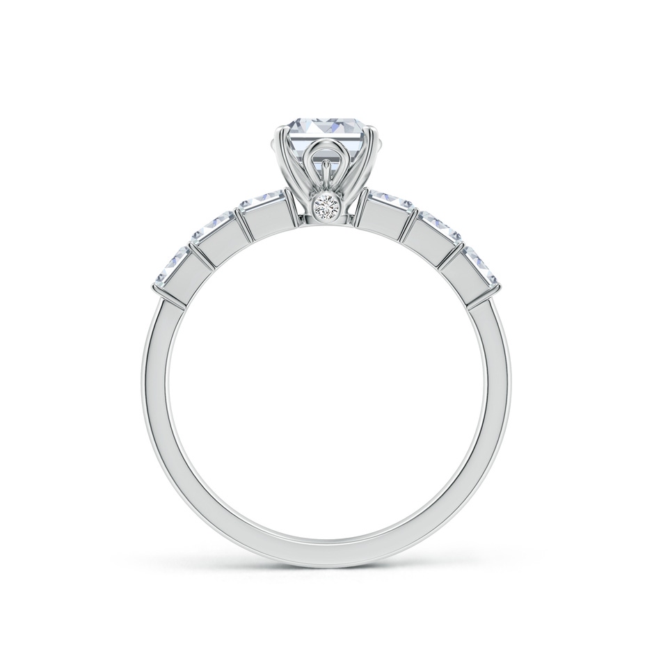 7x5mm HSI2 Emerald-Cut Diamond Engagement Ring with Accents in White Gold side 199