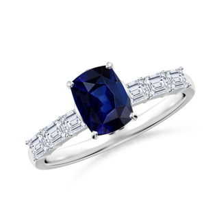 Cushion Rectangular AAA Blue Sapphire