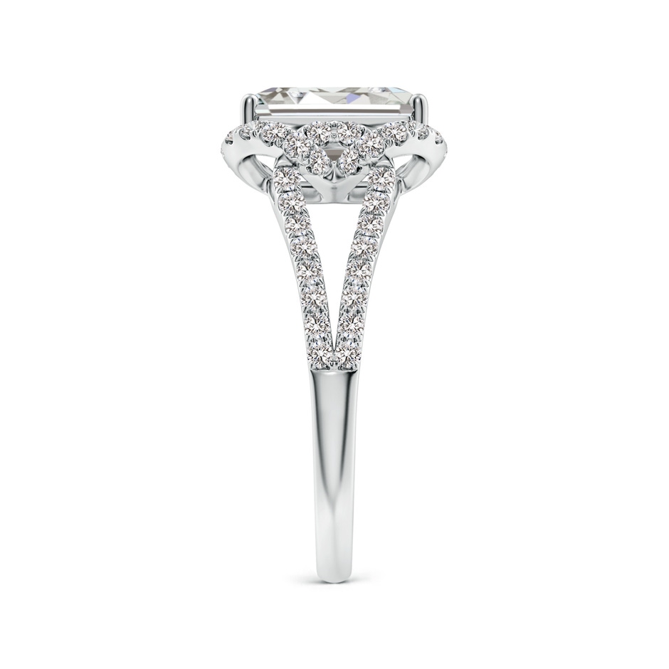 9x7mm IJI1I2 Classic Emerald-Cut Diamond Couture Engagement Ring in White Gold side 299