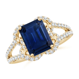 Emerald Cut AAA Blue Sapphire