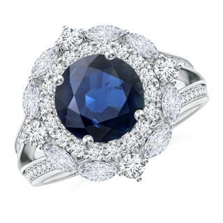 Round AA Blue Sapphire