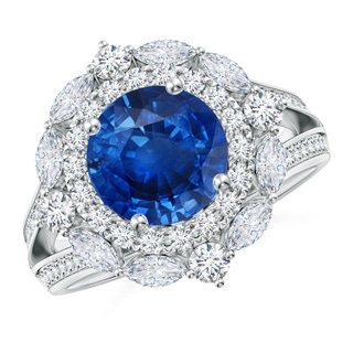 Round AAA Blue Sapphire