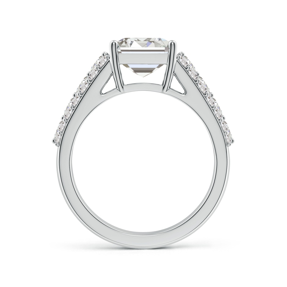 10x7mm IJI1I2 Emerald-Cut Diamond Broad Engagement Ring with Accents in P950 Platinum side 199