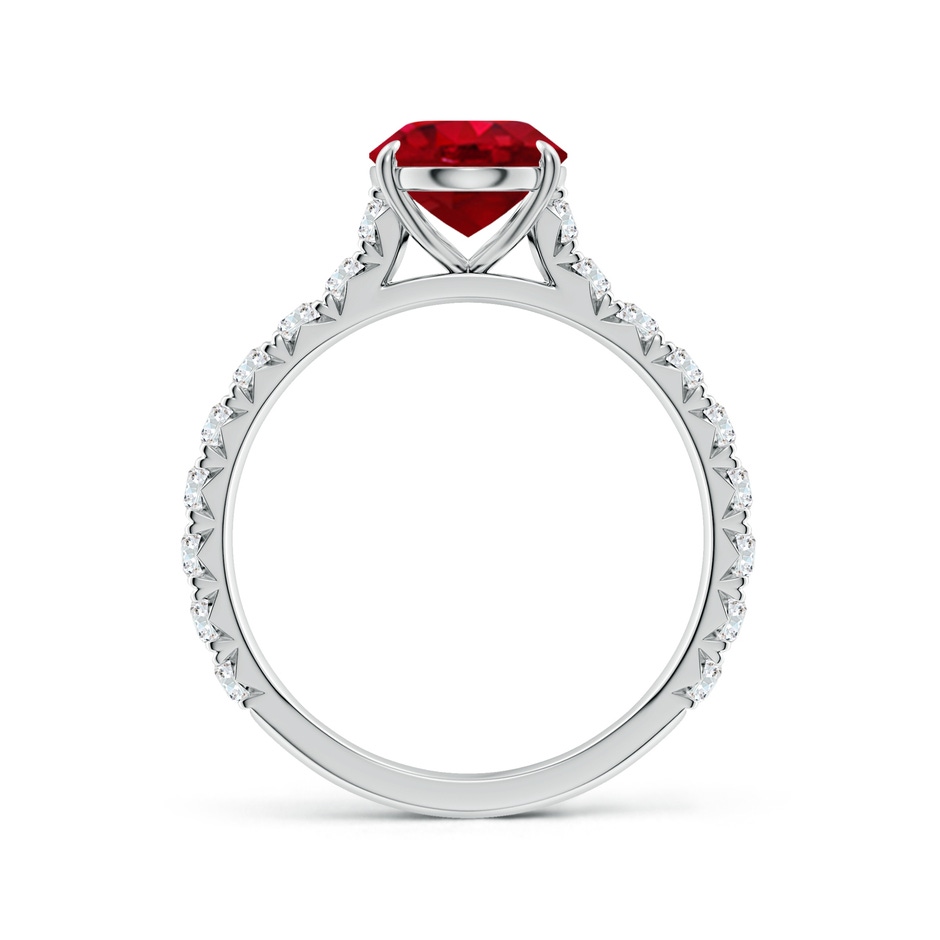 9x7mm AAA Oval Ruby Two Tone Engagement Ring with Accents in White Gold side 199