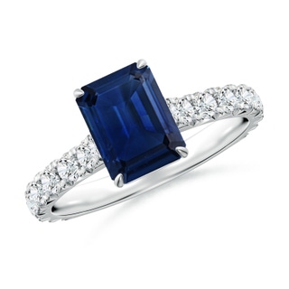 Emerald Cut AAA Blue Sapphire