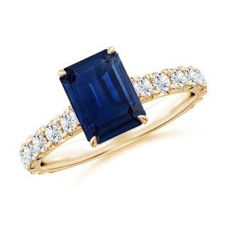 Emerald Cut AAA Blue Sapphire