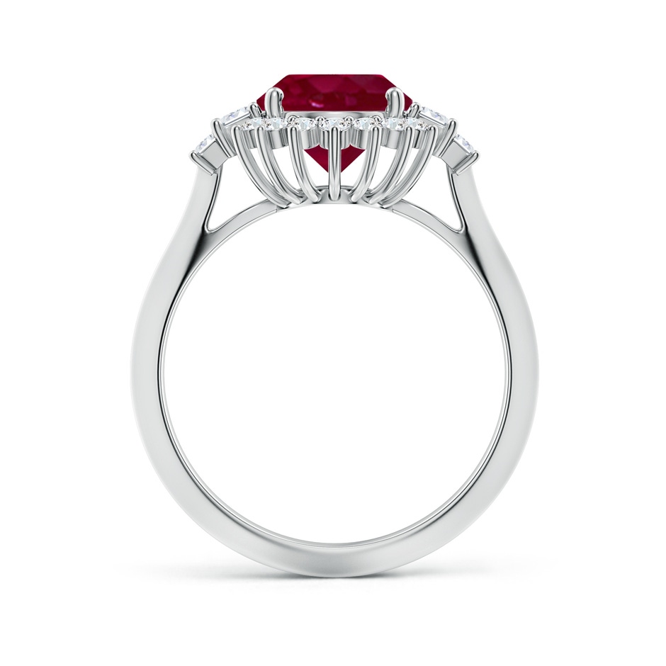 10x8mm A Oval Ruby Halo Knife-Edge Shank Engagement Ring in White Gold side 199
