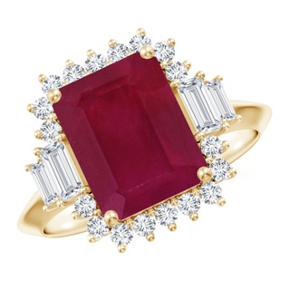 Emerald Cut A Ruby