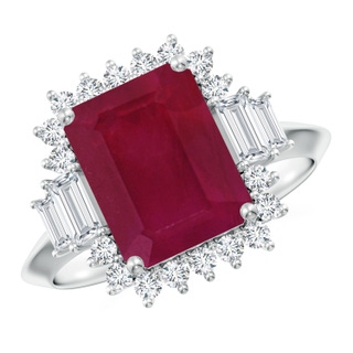 Emerald Cut A Ruby