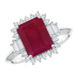 Emerald Cut A Ruby