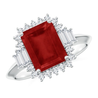 Emerald Cut AA Ruby