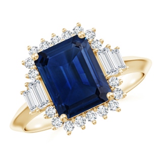 Emerald Cut AAA Blue Sapphire