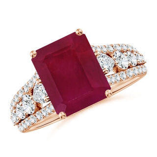 Emerald Cut A Ruby
