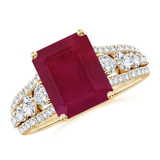 Emerald Cut A Ruby