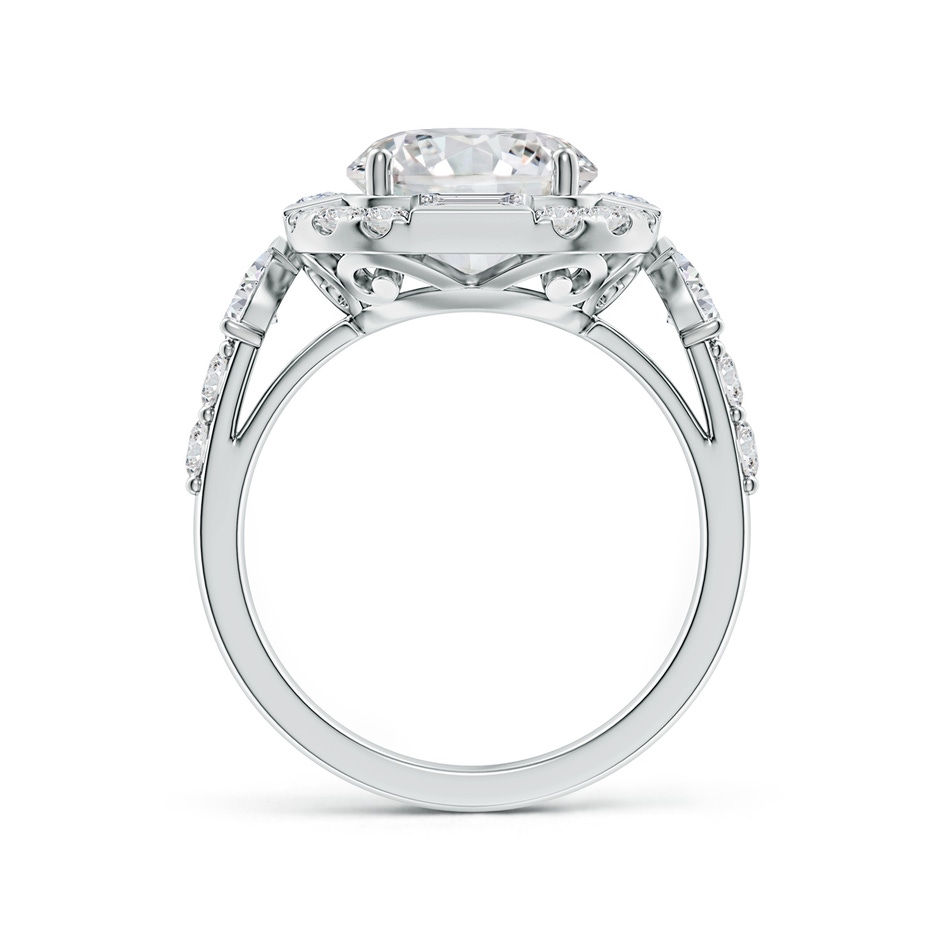 9.2mm HSI2 Round Diamond Unique Halo Engagement Ring with Accents in White Gold side 199