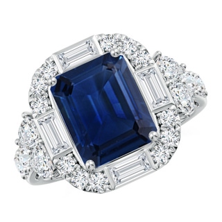 Emerald Cut AAA Blue Sapphire