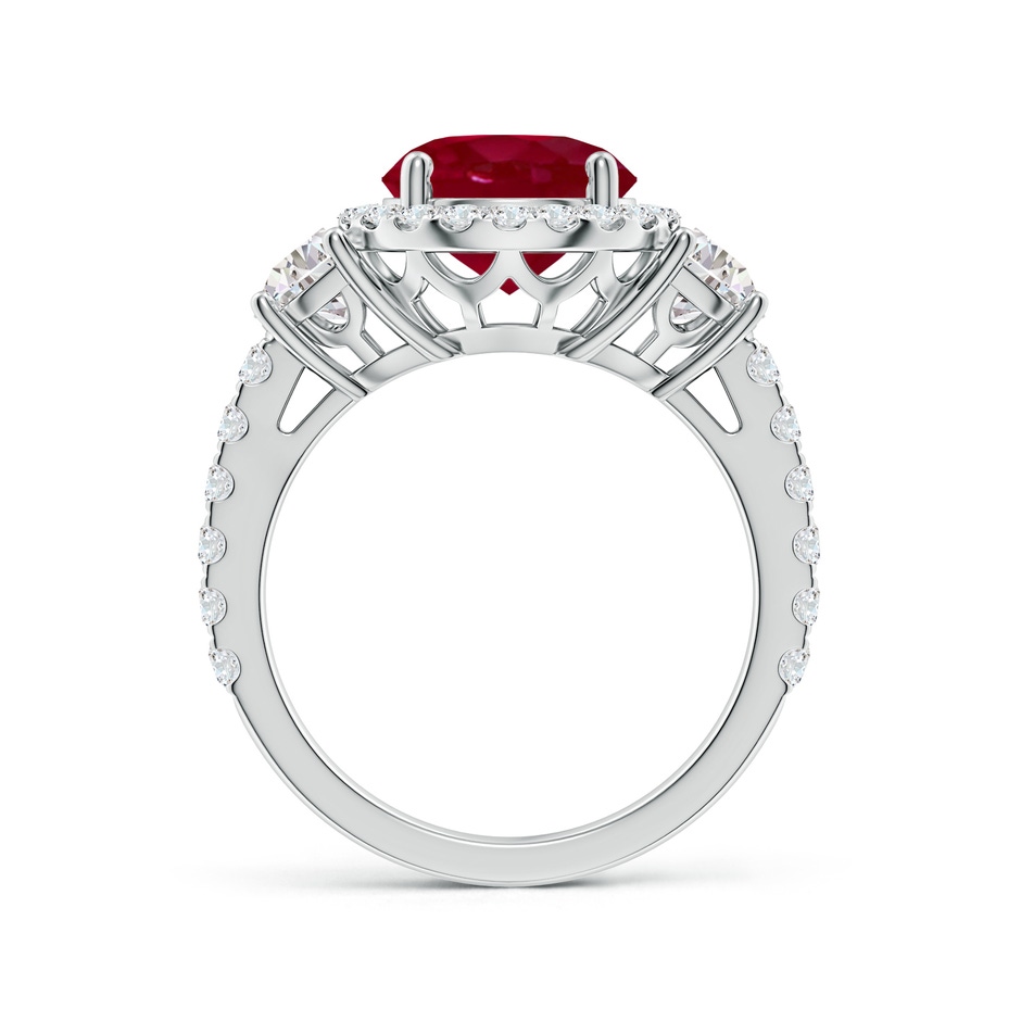 9mm AA Round Ruby and Half Moon Diamond Halo Engagement Ring in White Gold side 199