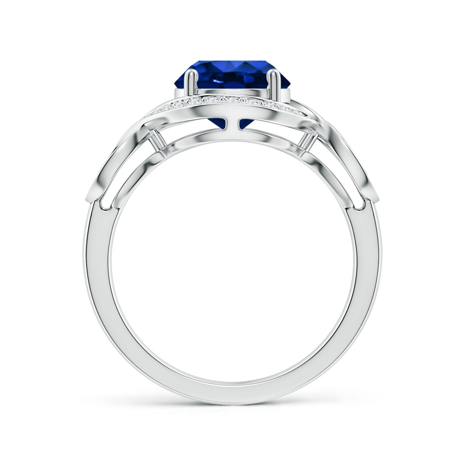 8mm Lab-Grown Round Blue Sapphire Infinity Engagement Ring with Accents in P950 Platinum side 199