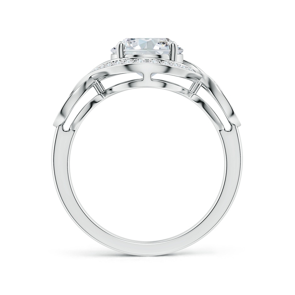 10x8mm GVS2 Oval Diamond Infinity Engagement Ring with Accents in White Gold side 199