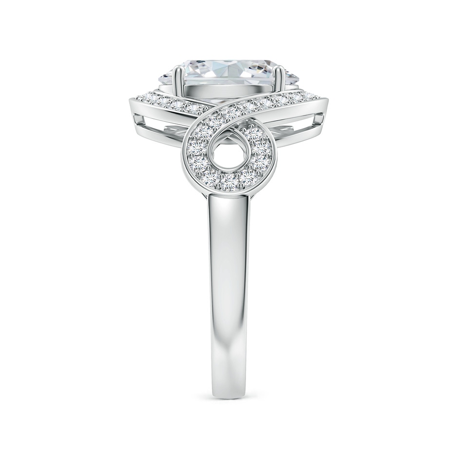 10x8mm GVS2 Oval Diamond Infinity Engagement Ring with Accents in White Gold side 299