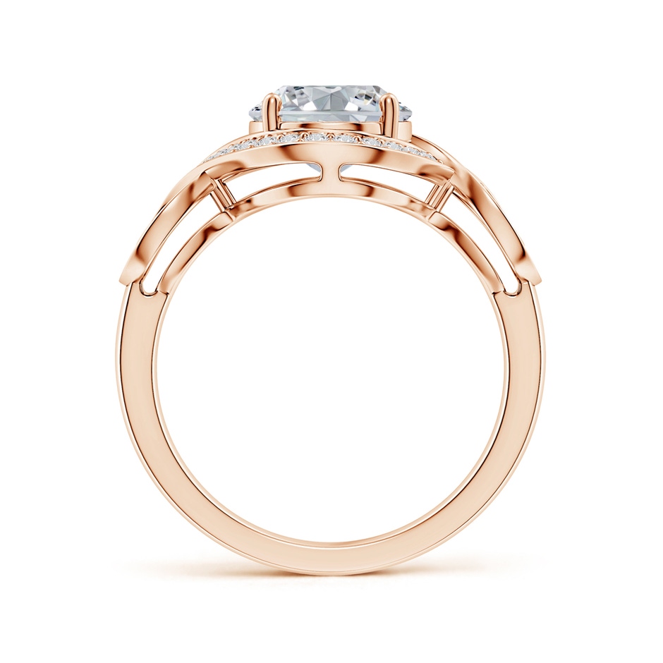 10x8mm HSI2 Oval Diamond Infinity Engagement Ring with Accents in 18K Rose Gold side 199