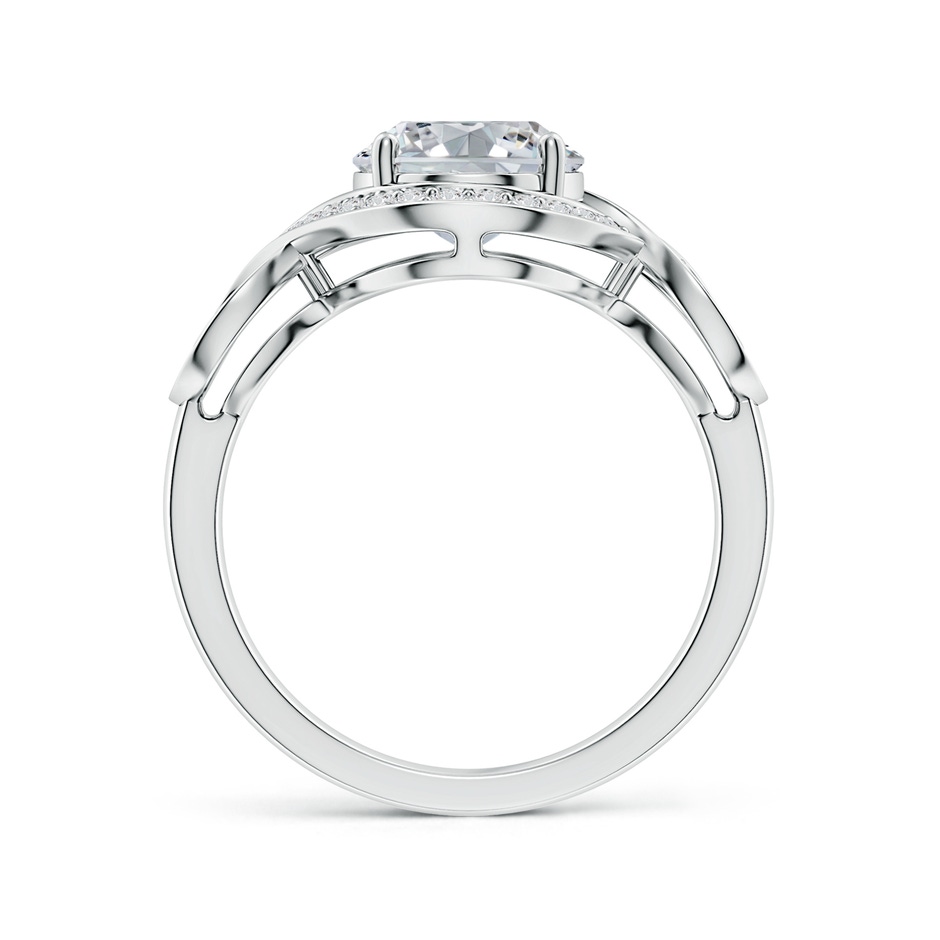 10x8mm HSI2 Oval Diamond Infinity Engagement Ring with Accents in 18K White Gold side 199