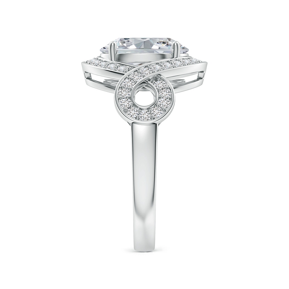 10x8mm HSI2 Oval Diamond Infinity Engagement Ring with Accents in 18K White Gold side 299