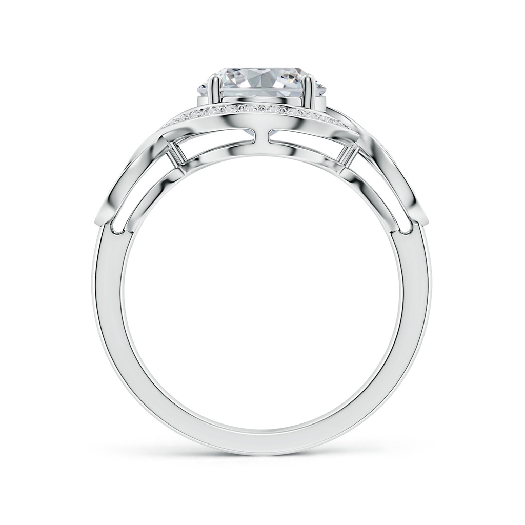 10x8mm HSI2 Oval Diamond Infinity Engagement Ring with Accents in White Gold - side 199