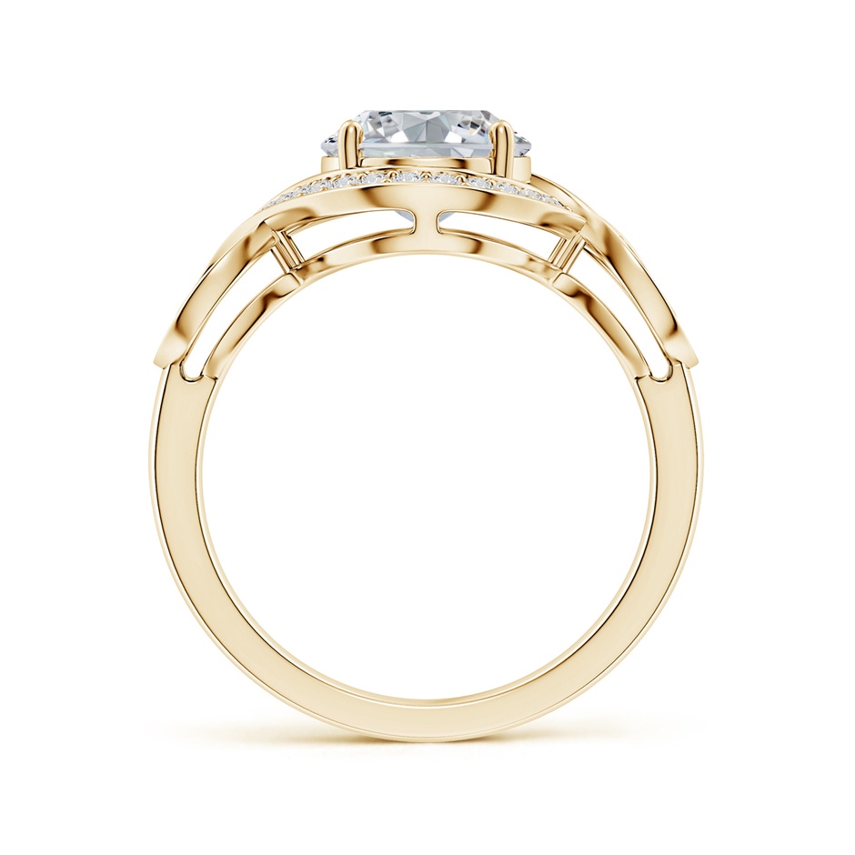 10x8mm HSI2 Oval Diamond Infinity Engagement Ring with Accents in Yellow Gold side 199
