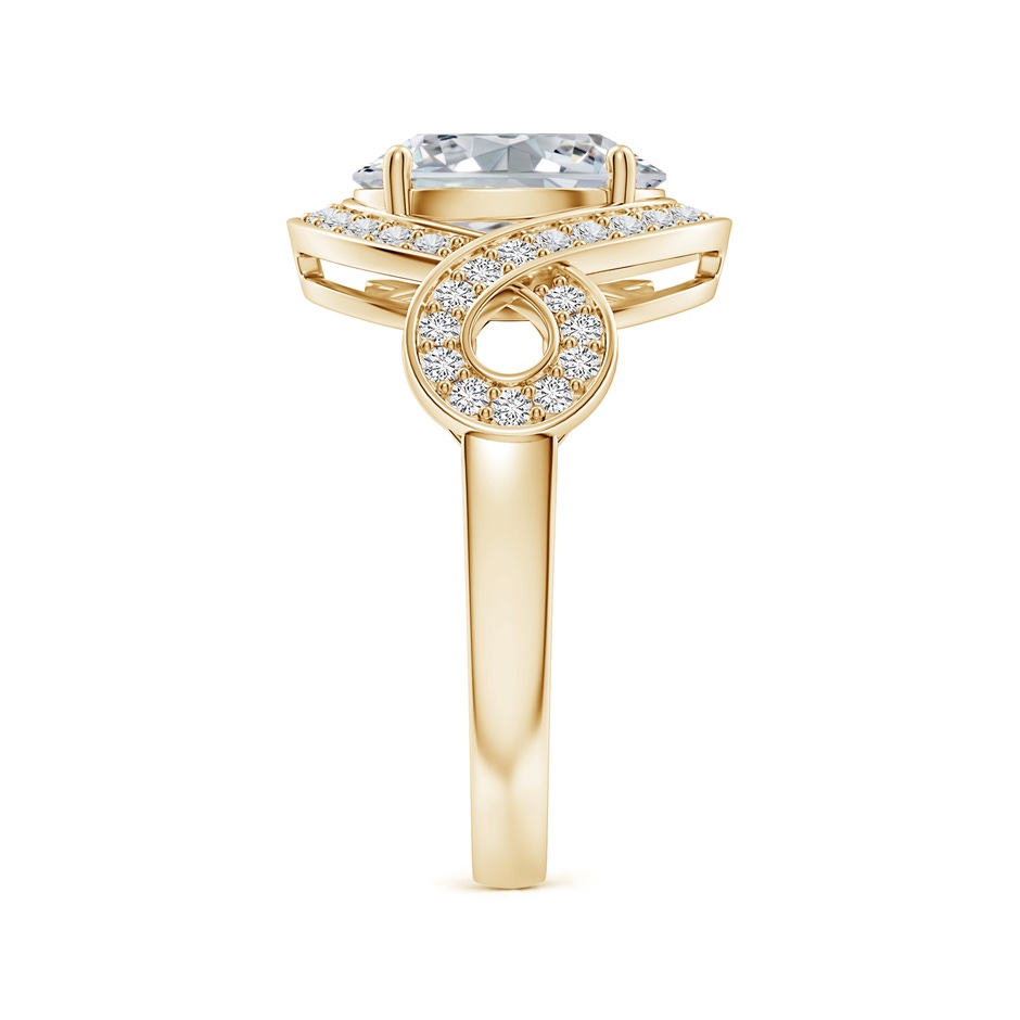 10x8mm HSI2 Oval Diamond Infinity Engagement Ring with Accents in Yellow Gold side 299