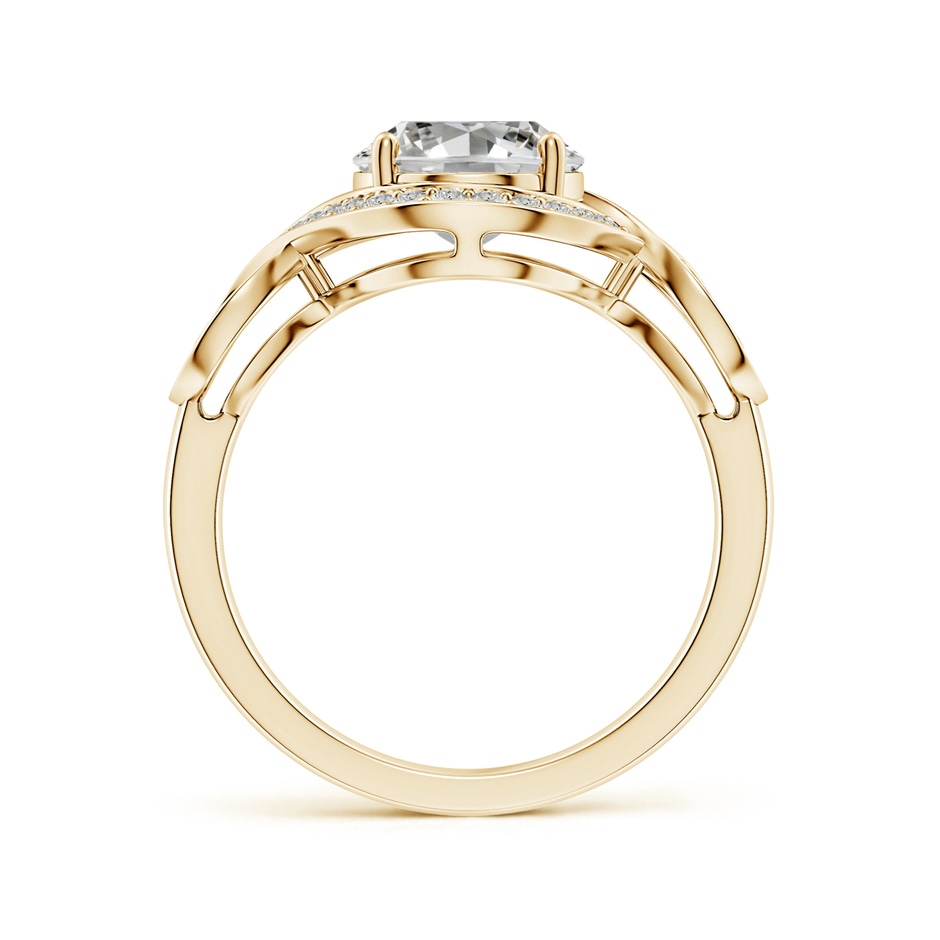 10x8mm KI3 Oval Diamond Infinity Engagement Ring with Accents in Yellow Gold side 199