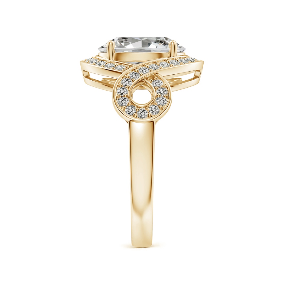 10x8mm KI3 Oval Diamond Infinity Engagement Ring with Accents in Yellow Gold side 299