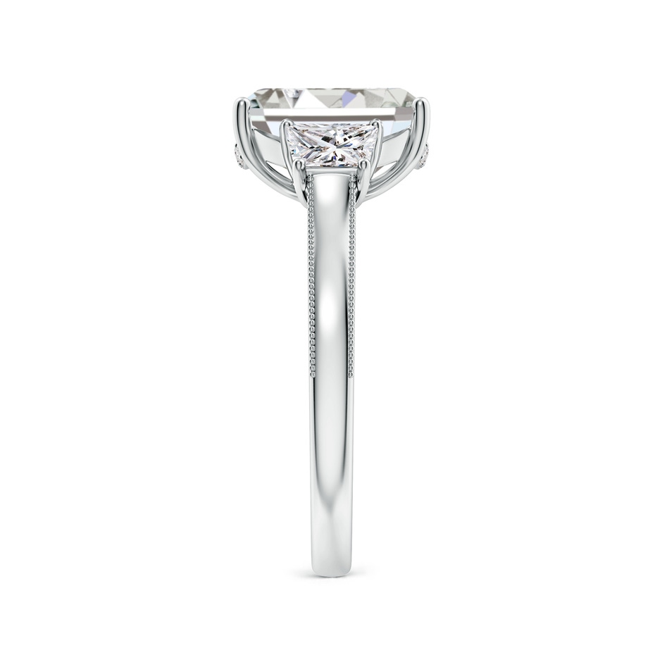 10x7mm IJI1I2 Emerald-Cut and Trapezoid Diamond Hidden Halo Engagement Ring in White Gold side 299