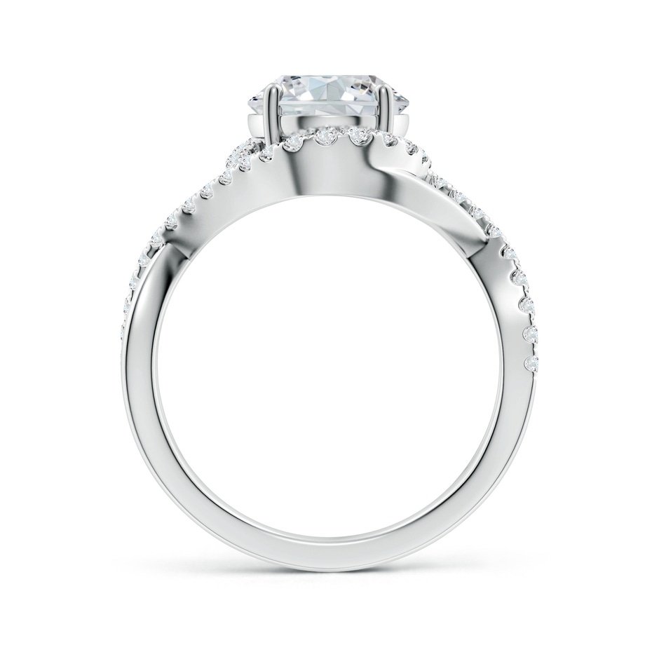 10x8mm GVS2 Oval Diamond Criss Cross Shank Engagement Ring with Accents in White Gold side 199