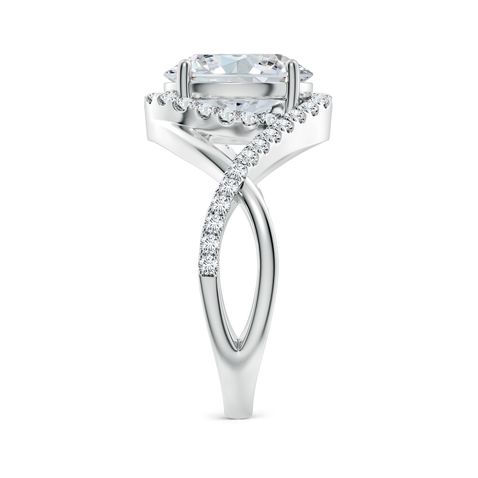 10x8mm GVS2 Oval Diamond Criss Cross Shank Engagement Ring with Accents in White Gold side 299