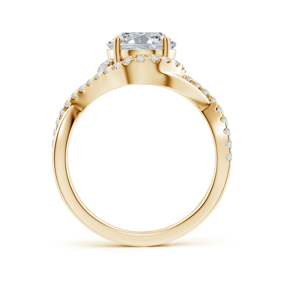 10x8mm HSI2 Oval Diamond Criss Cross Shank Engagement Ring with Accents in Yellow Gold side 199