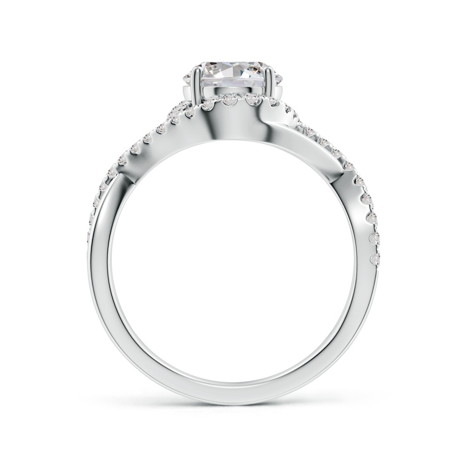 9x7mm IJI1I2 Oval Diamond Criss Cross Shank Engagement Ring with Accents in White Gold side 199