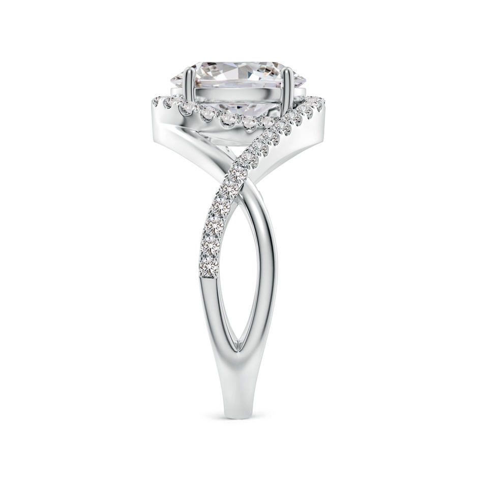 9x7mm IJI1I2 Oval Diamond Criss Cross Shank Engagement Ring with Accents in White Gold side 299
