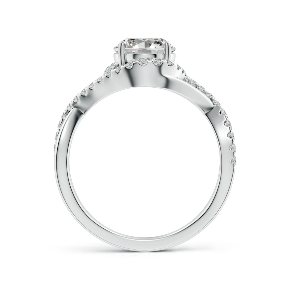 9x7mm KI3 Oval Diamond Criss Cross Shank Engagement Ring with Accents in P950 Platinum side 199