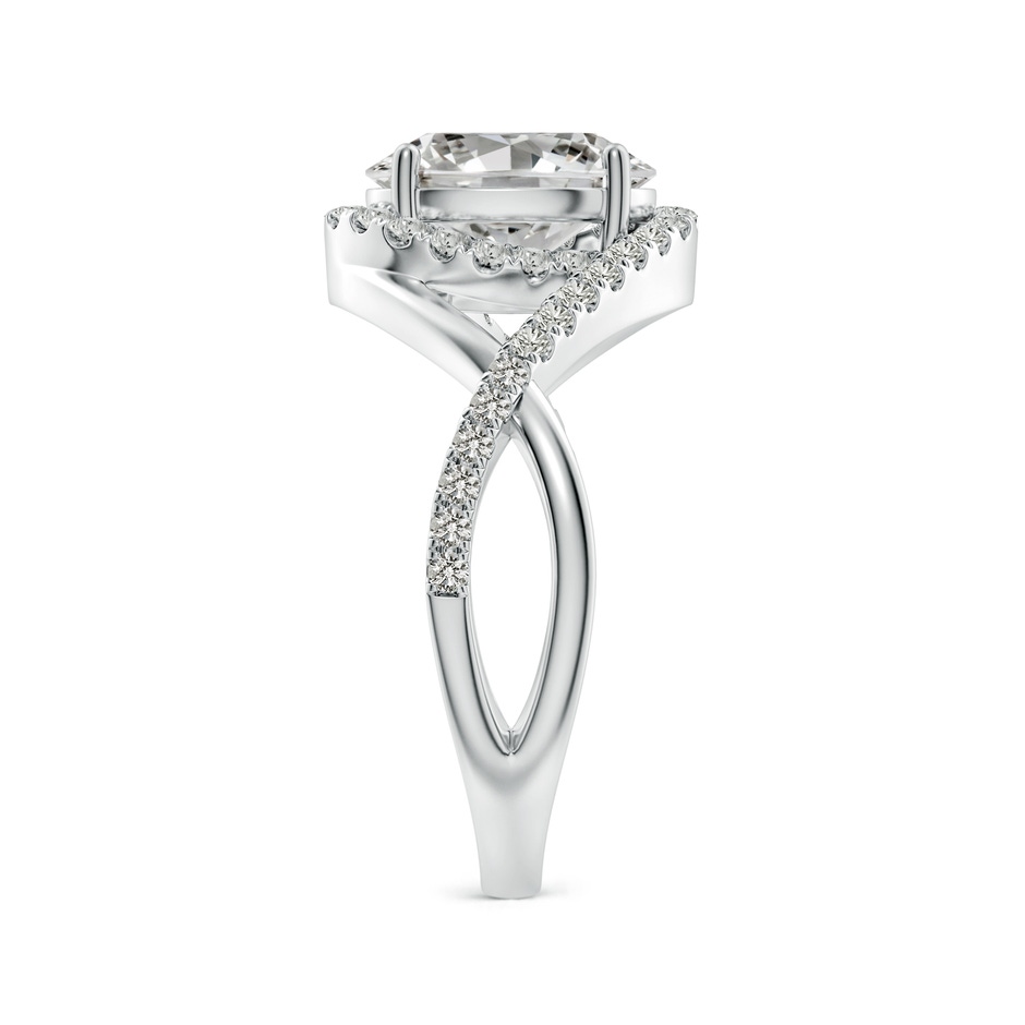 9x7mm KI3 Oval Diamond Criss Cross Shank Engagement Ring with Accents in P950 Platinum side 299