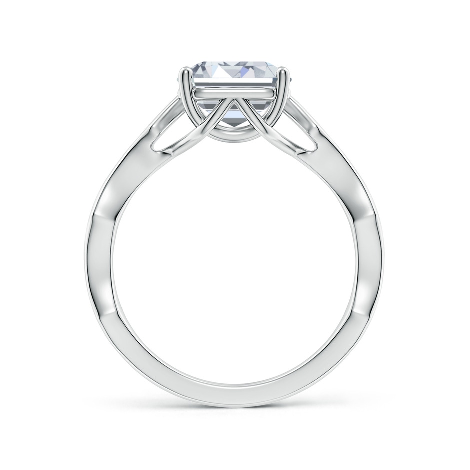 10x7mm HSI2 Emerald-Cut Diamond Wavy Shank Engagement Ring with Accents in White Gold side 199