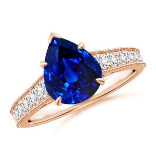 Pear Lab-Grown Lab Grown Blue Sapphire