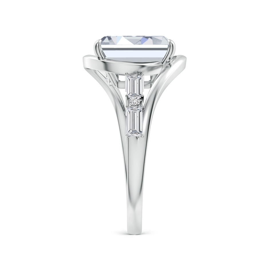 10x7mm HSI2 Vintage Inspired Emerald-Cut Diamond Bypass Shank Engagement Ring in White Gold side 299